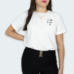 Camiseta para mujer NO DEJES DE CREER en color Blanco Hueso