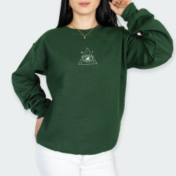 Buzo para mujer marca oaxis con estampado de OJO TURCO en color Verde