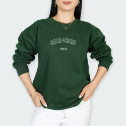 Buzo para mujer marca oaxis con estampado de CALIFORNIA en color Verde