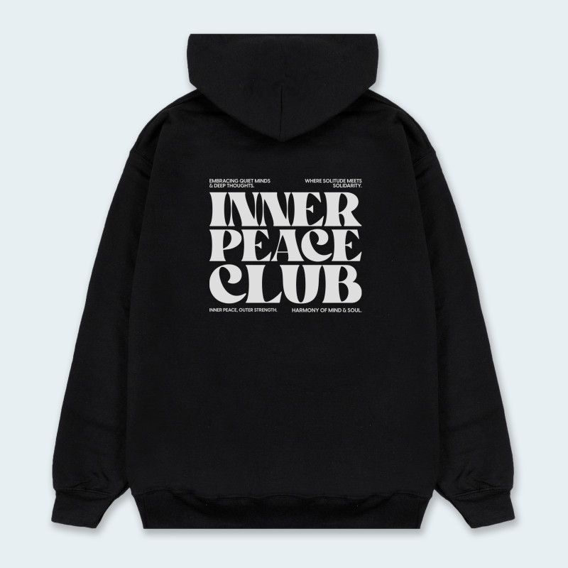 Buzo de capucha con estampado atrás INNER CLUB