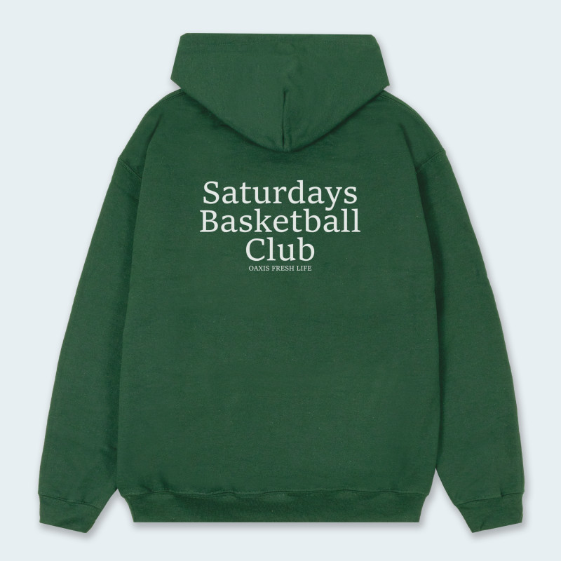 Buzo de capucha con estampado atrás de BASKETBALL 