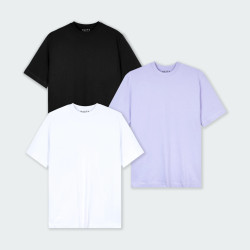 Combo de 3 camisetas regular fit básicas