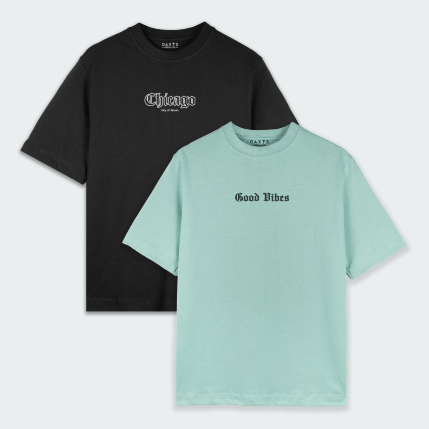 Combo de 2 Camisetas Regular Fit Estampadas