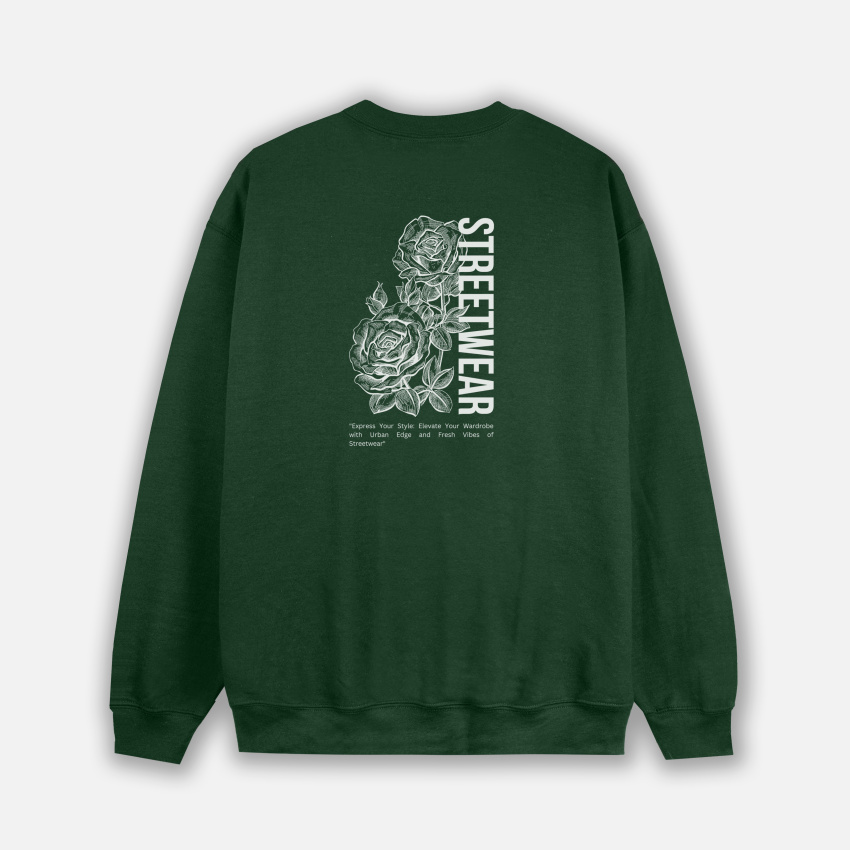 Buzo cuello redondo con estampado atrás de STREETWEAR