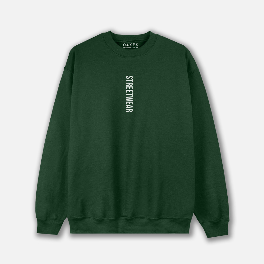 Buzo cuello redondo con estampado atrás de STREETWEAR