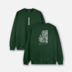 Buzo cuello redondo con estampado atrás de STREETWEAR