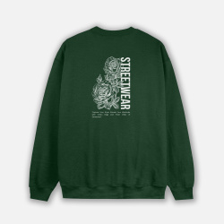 Buzo cuello redondo con estampado atrás de STREETWEAR