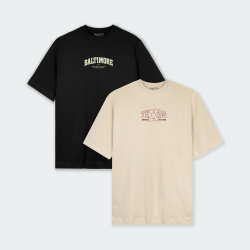 Combo de 2 Camisetas Regular Fit Estampadas