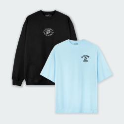 Combo de Buzo y Oversize Estampado