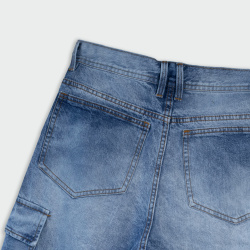 Bermuda para hombre oversize azul 