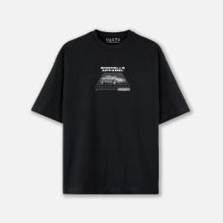 Combo oversize y cargo estampado