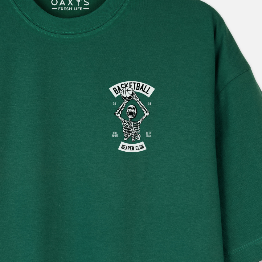 Camiseta oversize para hombre SKULL BASKETBALL