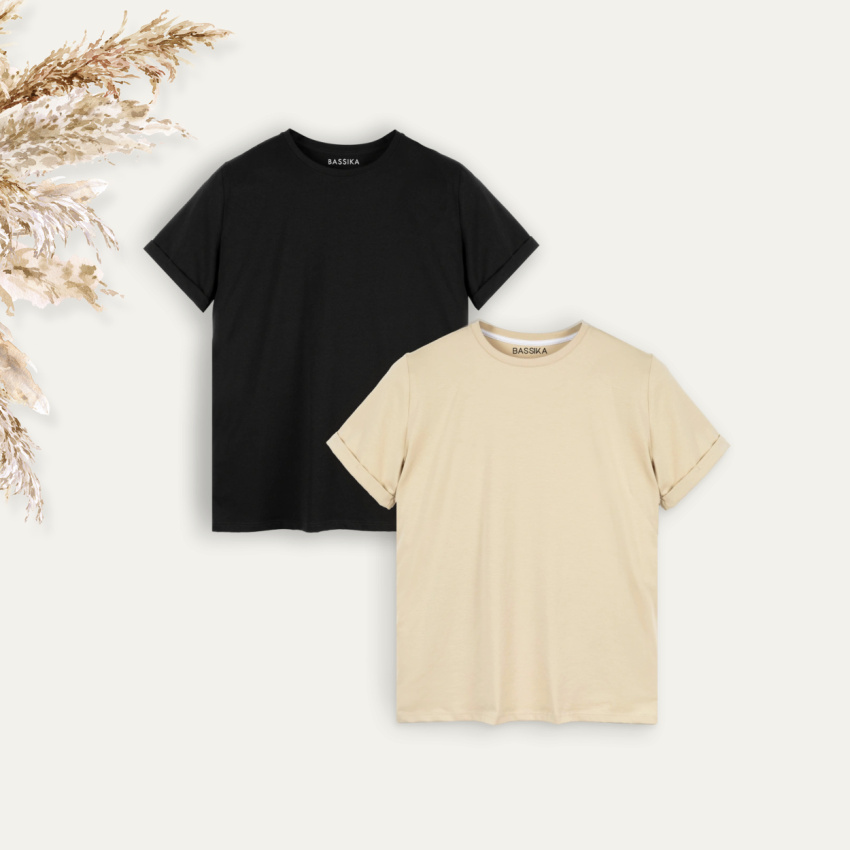 Combo de 2 camisetas para mujer básicas 