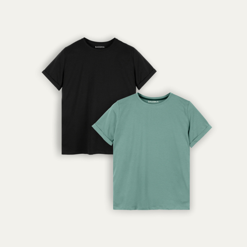 Combo de 2 camisetas para mujer básicas 