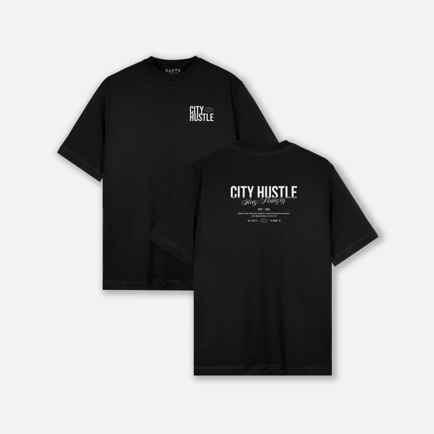  Camiseta regular con estampado atrás  CITY HUSTLE