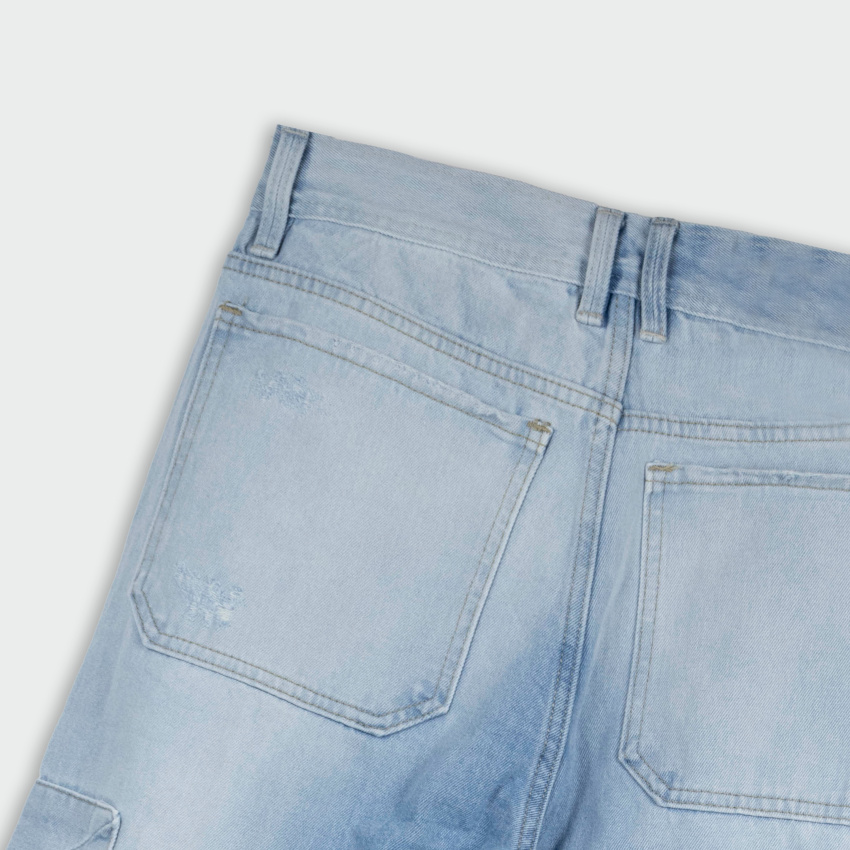 Jean cargo oversize para hombre