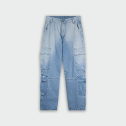 Jean cargo oversize para hombre