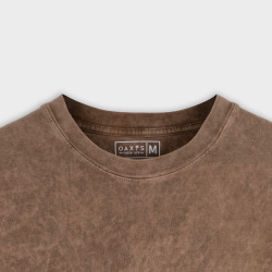 Camiseta básica oversize café ACID WASH