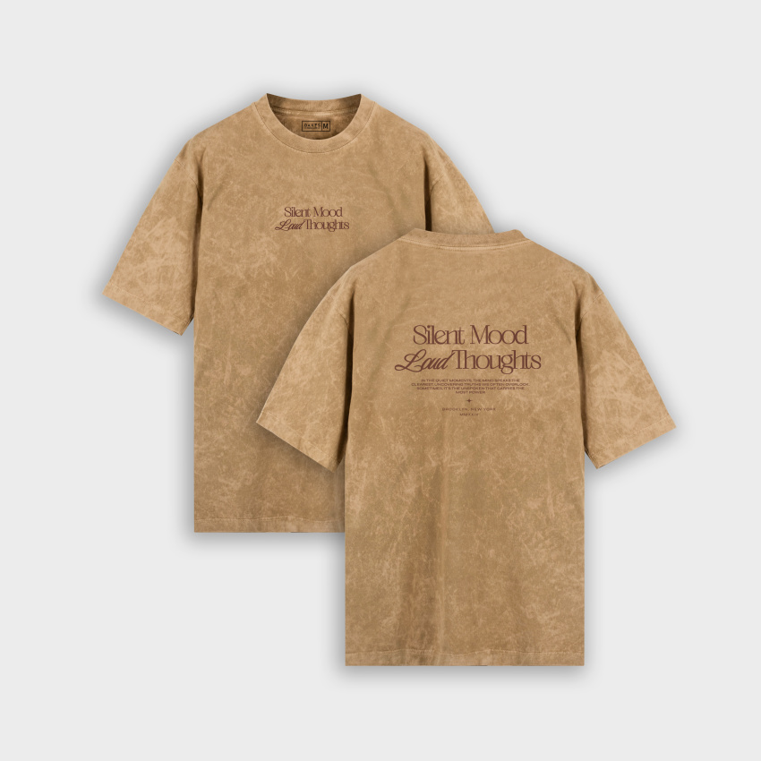 Camiseta wash con estampado atrás SILENT