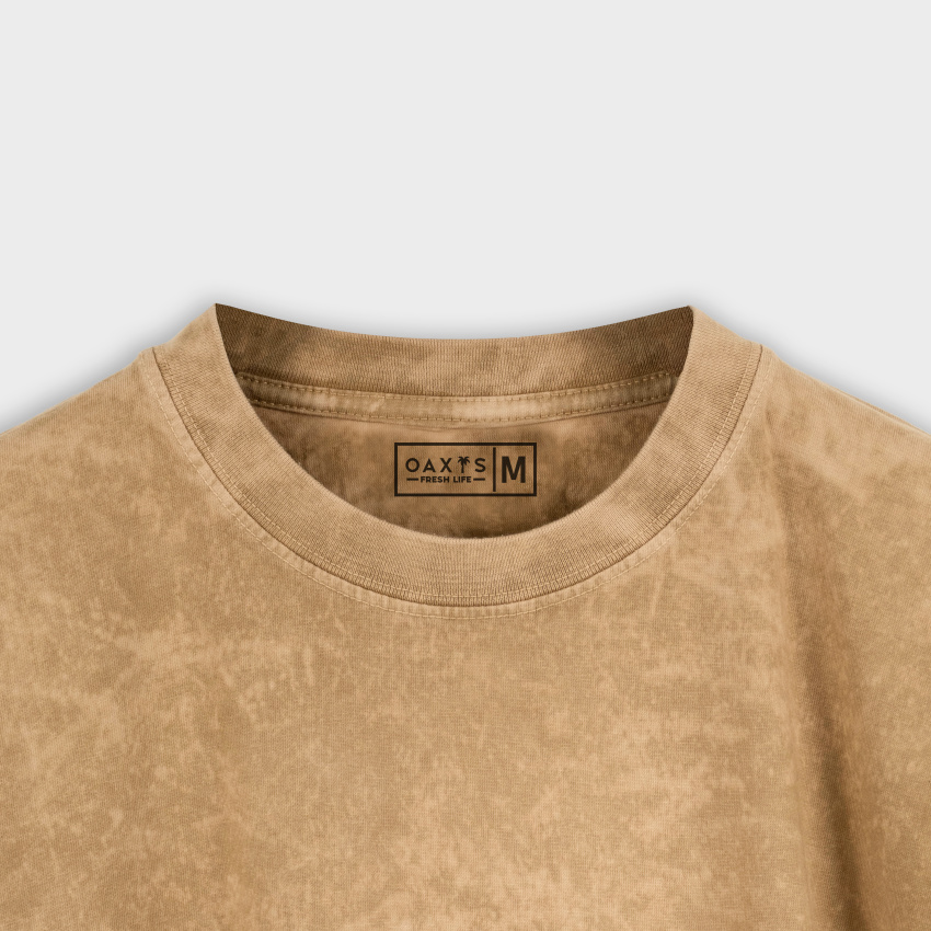 Camiseta acid wash para hombre CAMEL