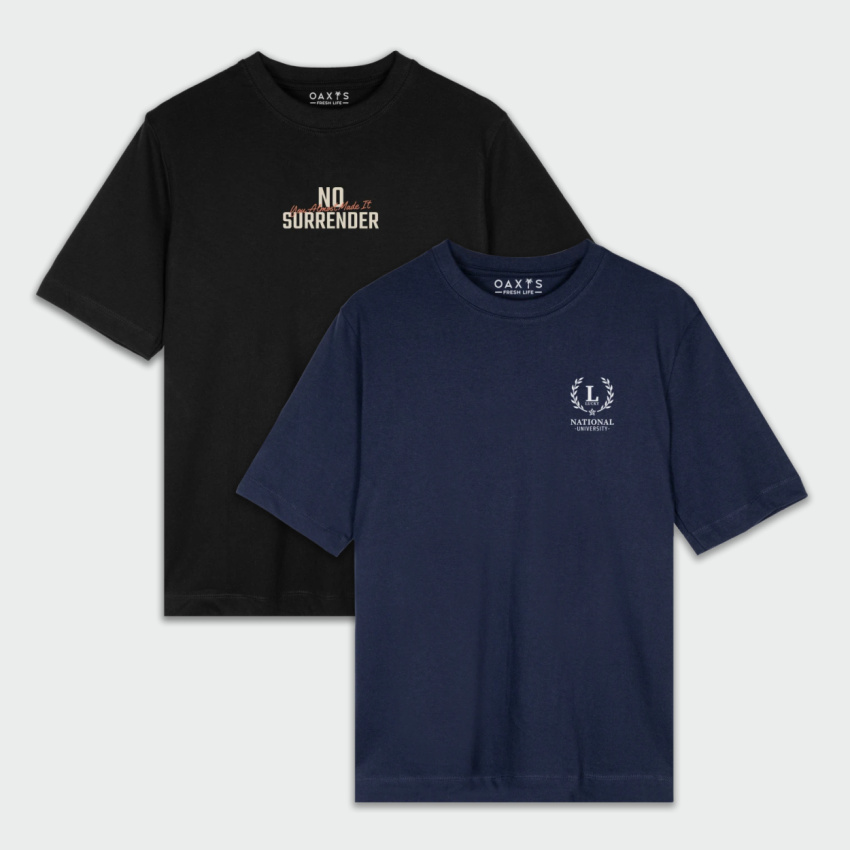 Combo de 2 Camisetas Regular Fit Estampadas