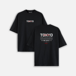 Camiseta oversize con estampado atrás TOKYO