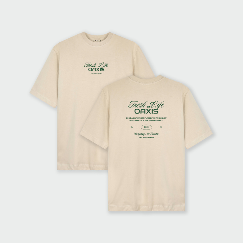 Camiseta regular con estampado atrás FRESH LIFE