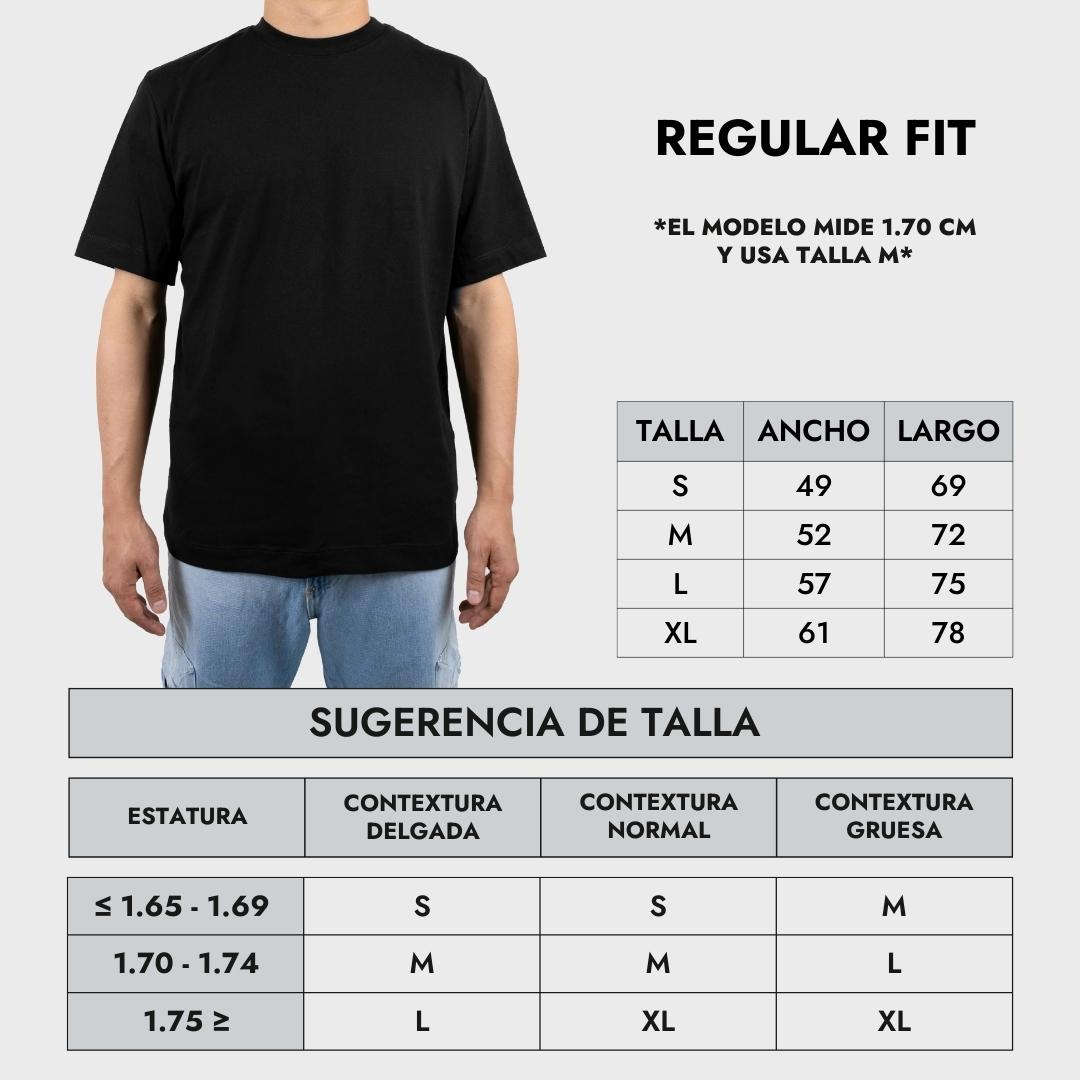 Camiseta regular para hombre LETRAS NEVER