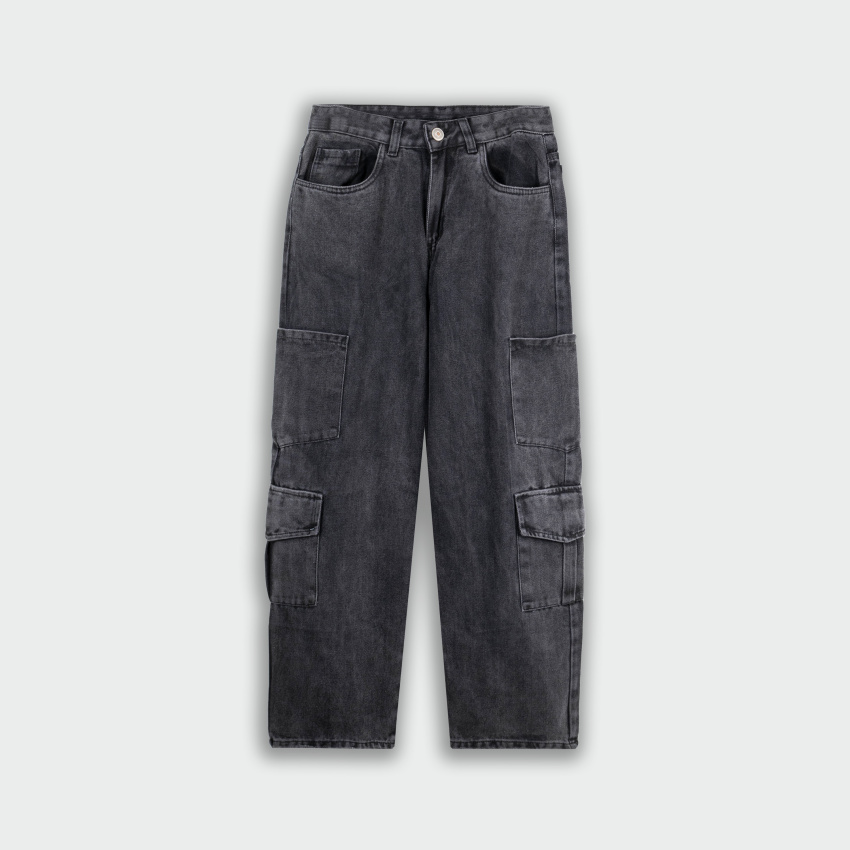 Jean baggy para hombre gris vintage