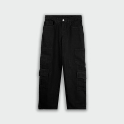 Jean baggy para hombre negro