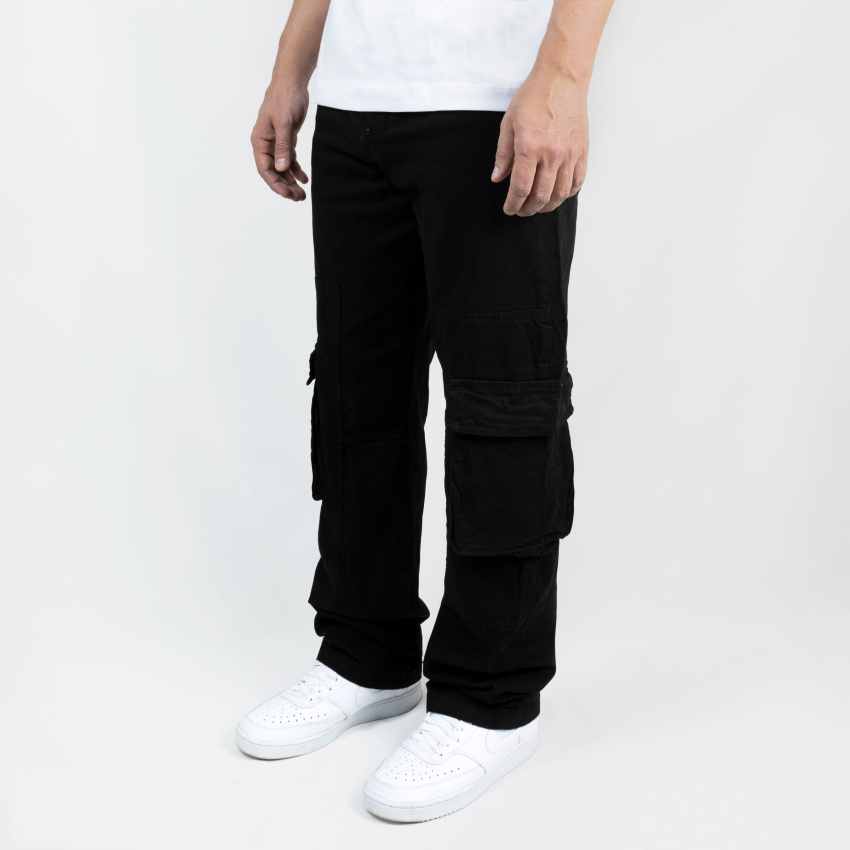 Cargo para hombre en drill negro