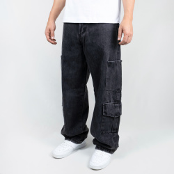 Jean baggy para hombre gris vintage