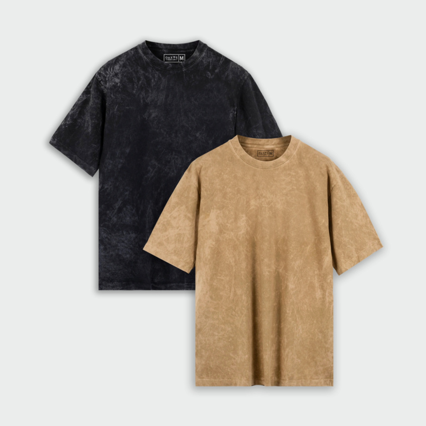 Combo de 2 camisetas wash básico