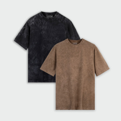 Combo de 2 camisetas wash básico