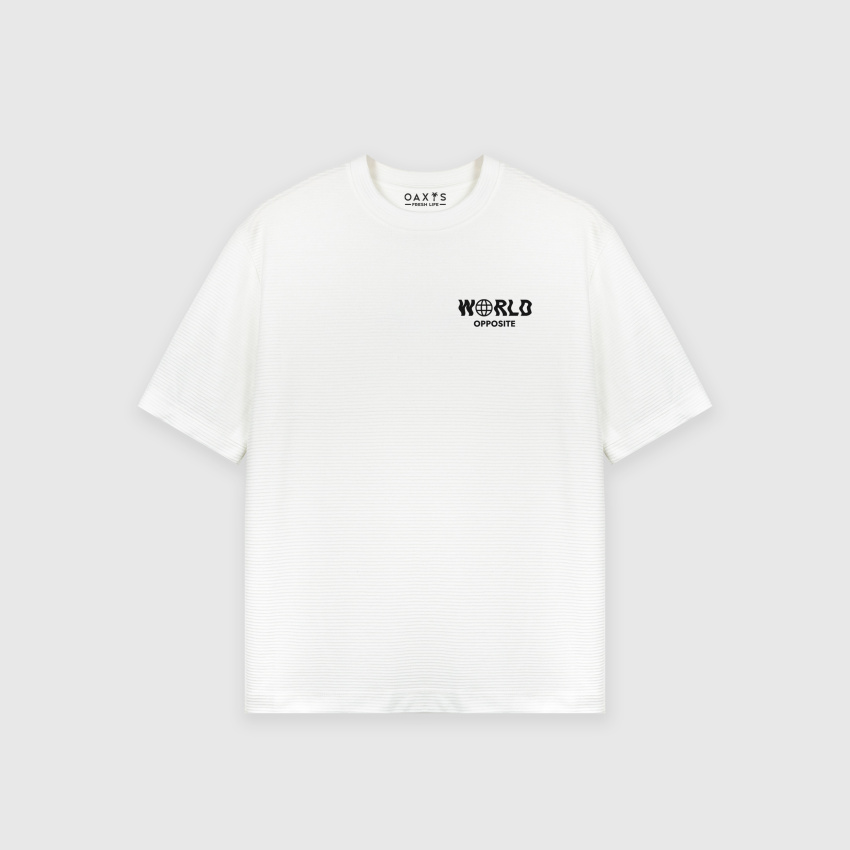 Camiseta fit texturizada  WORLD