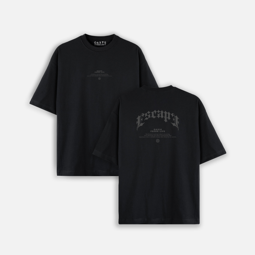 Camiseta oversize con gráfico atras ESCAPE 