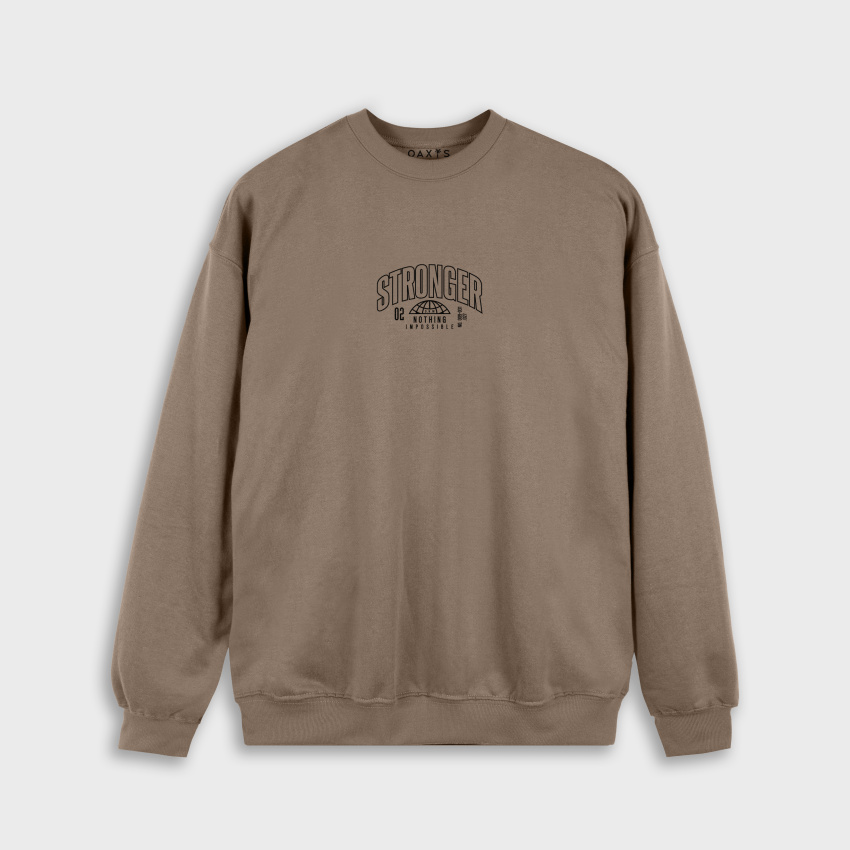 Buzo oversize cuello redondo STRONGER