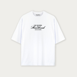  Camiseta oversize para mujer LETRAS LOVE