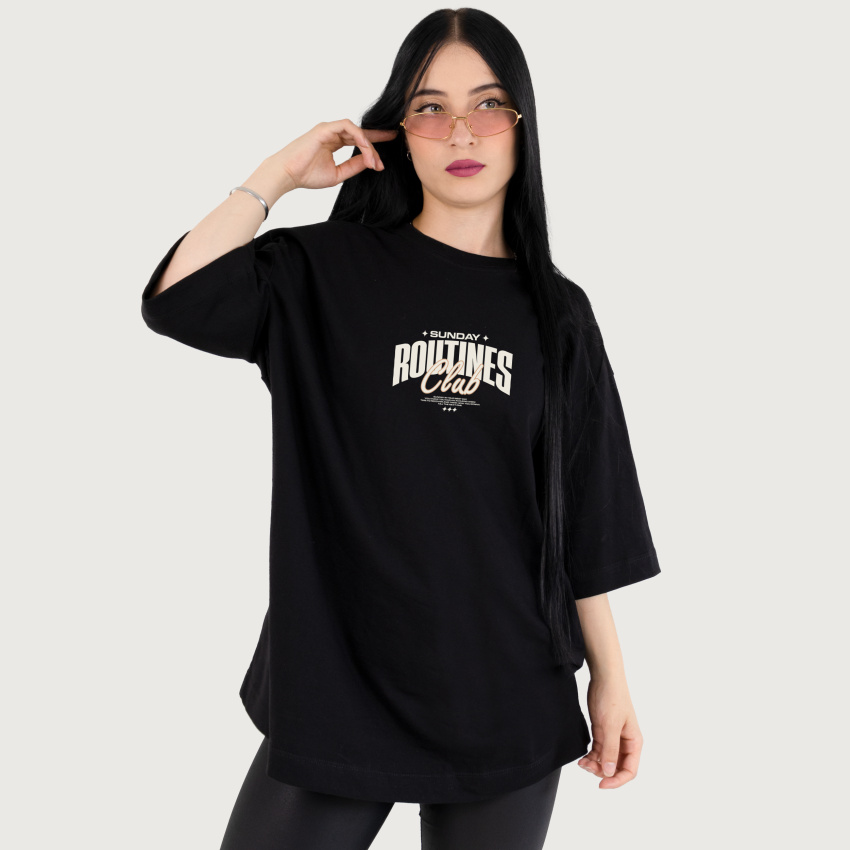 Camiseta para mujer oversize ROUTINES