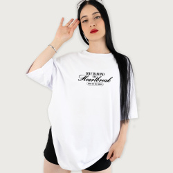  Camiseta oversize para mujer LETRAS LOVE