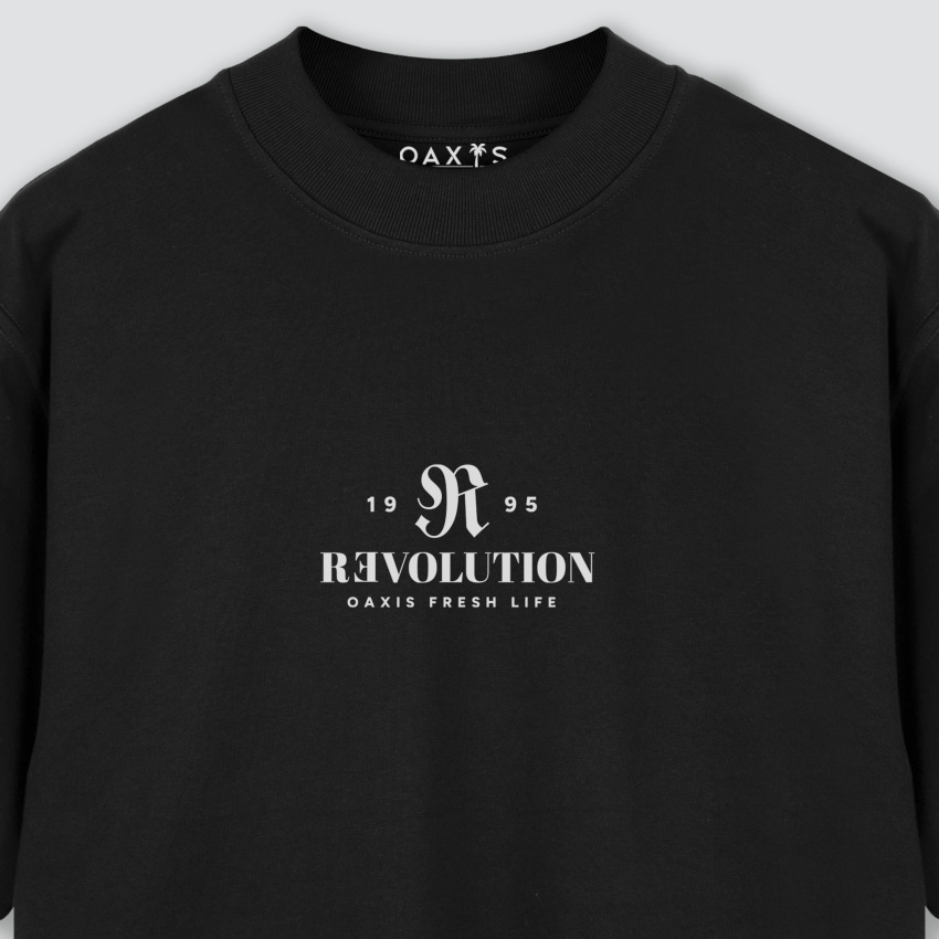 Camiseta oversize negra premium REVOLUTION 