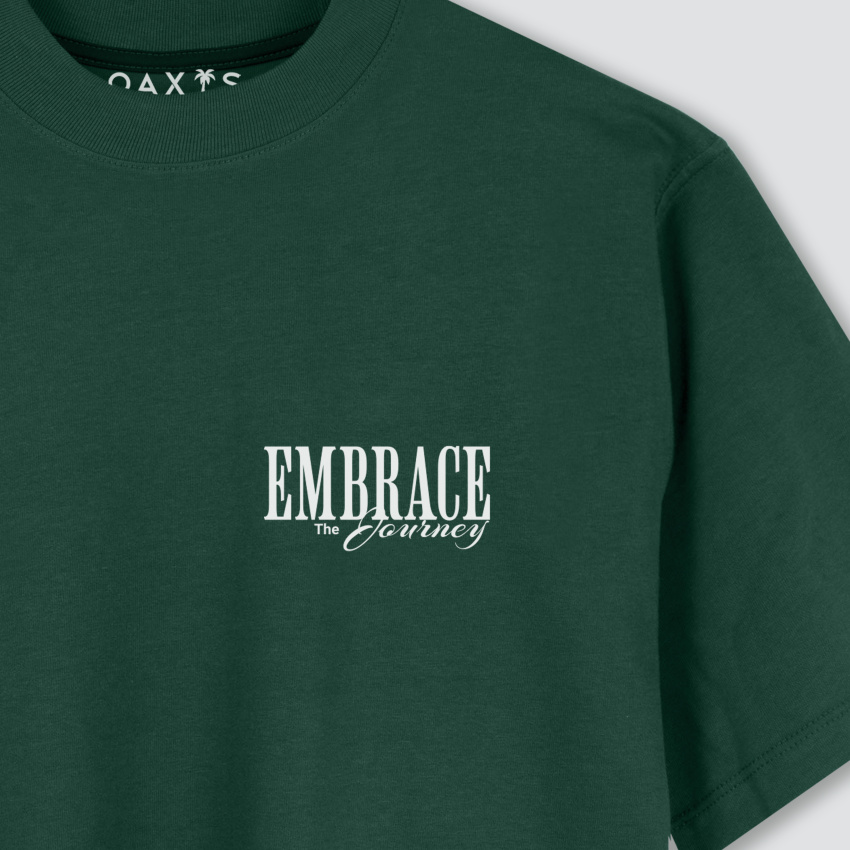 Camiseta verde oversize premium EMBRACE