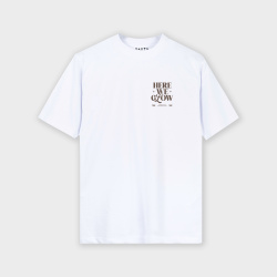 Camiseta blanca premium HERE WE GLOW