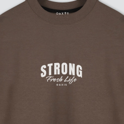 Camiseta oversize café premium STRONG