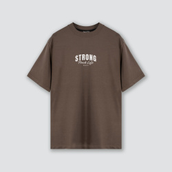 Camiseta oversize café premium STRONG