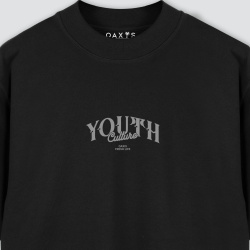 Camiseta oversize negra premium YOUTH CULTURE