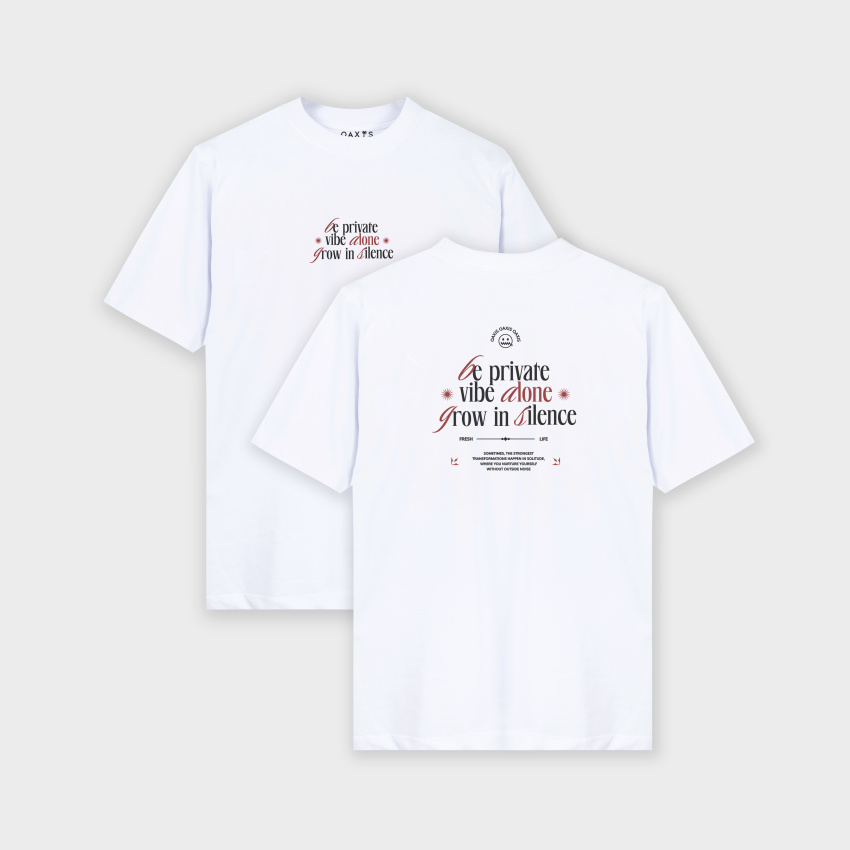 Camiseta premium estampada atrás BE PRIVATE