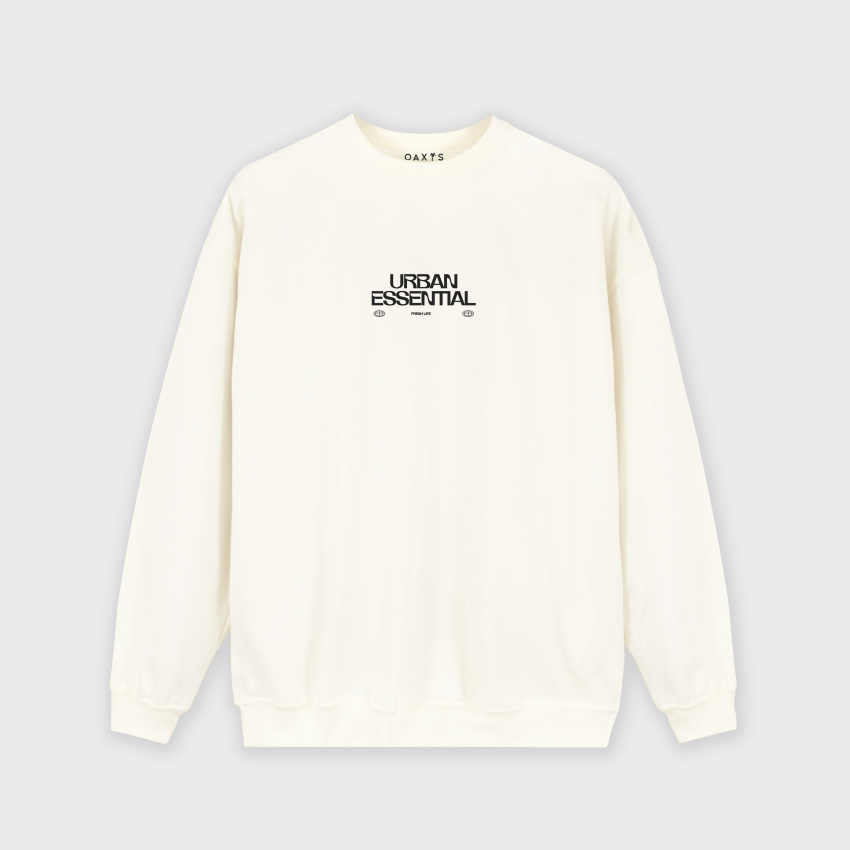 Buzo para hombre negro estampado atrás URBAN