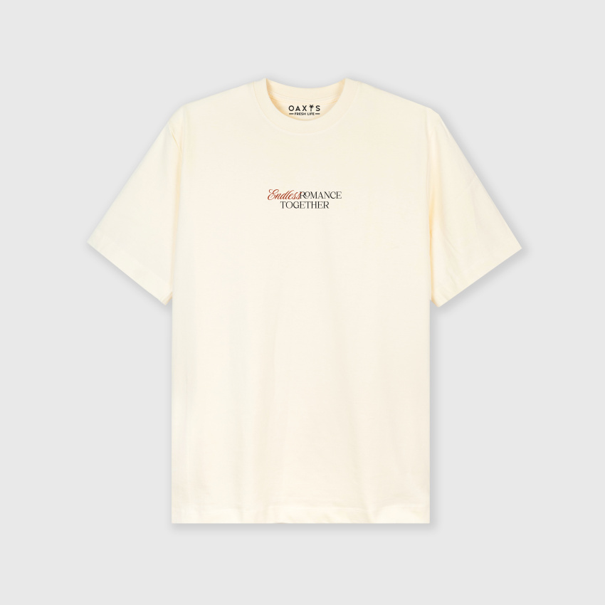 Camiseta regular fit con estampado atrás ROMANCE