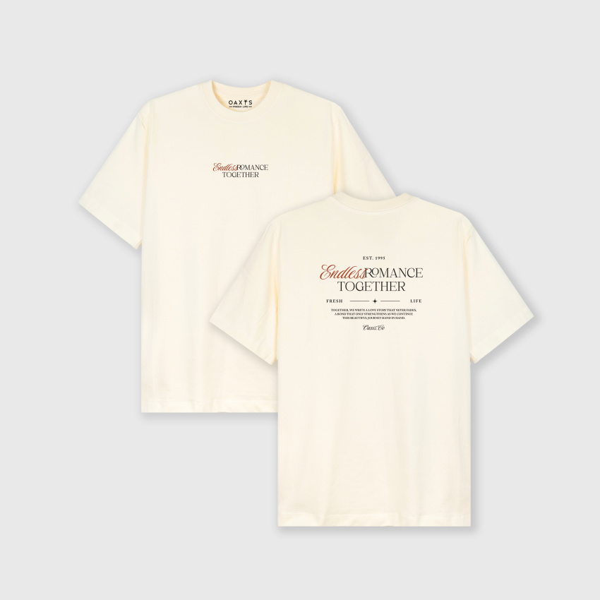 Camiseta regular fit con estampado atrás ROMANCE